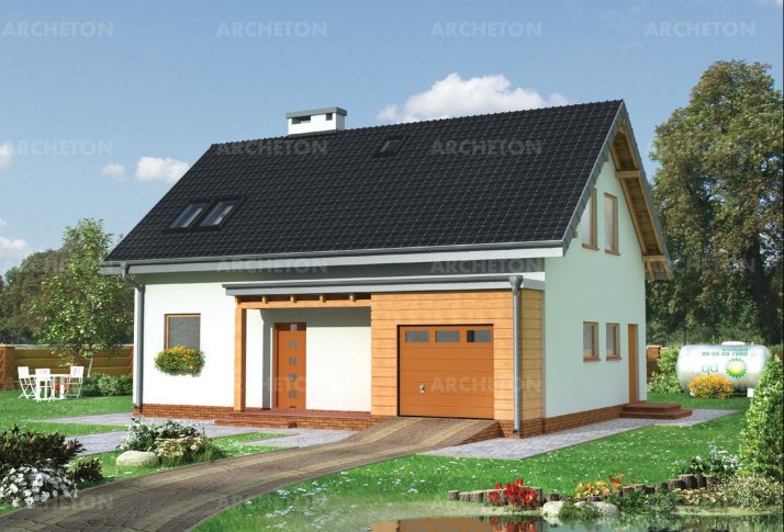 Проект коттеджа Берно - зеркальное отражение