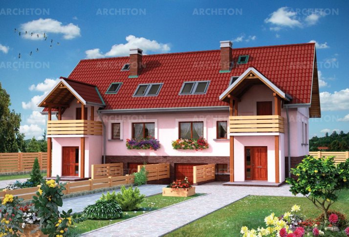 Проект коттеджа Камыш-Дуо - зеркальное отражение