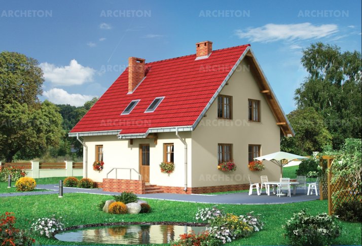 Проект коттеджа Звонок - зеркальное отражение