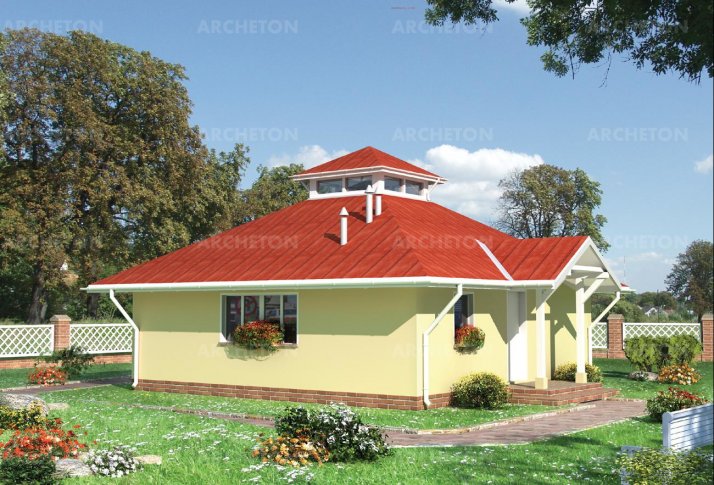 Проект коттеджа Грибок - зеркальное отражение