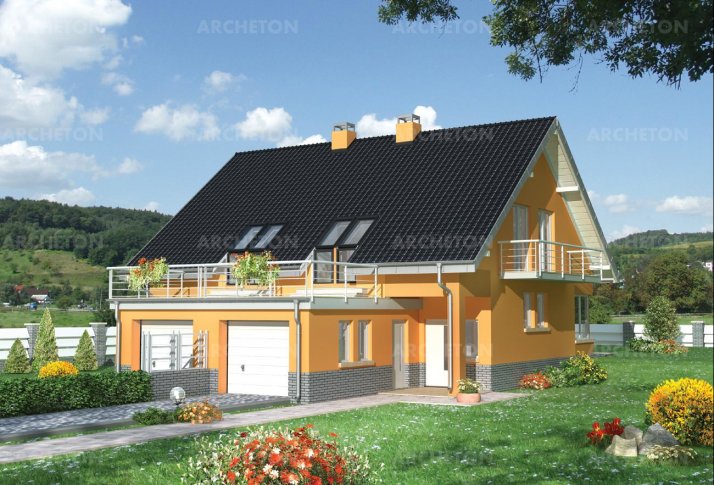 Проект коттеджа Юта Дуо - зеркальное отражение