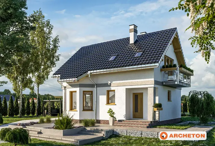 Проект коттеджа Лещина Мини - зеркальное отражение