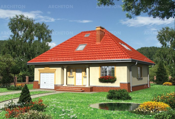 Проект коттеджа Ветерок Люкс - зеркальное отражение