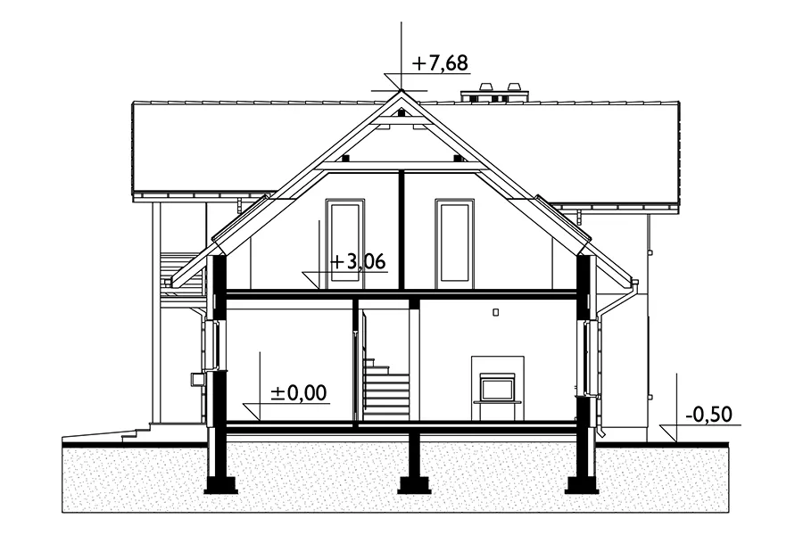Проект коттеджа Тенор (E-672)