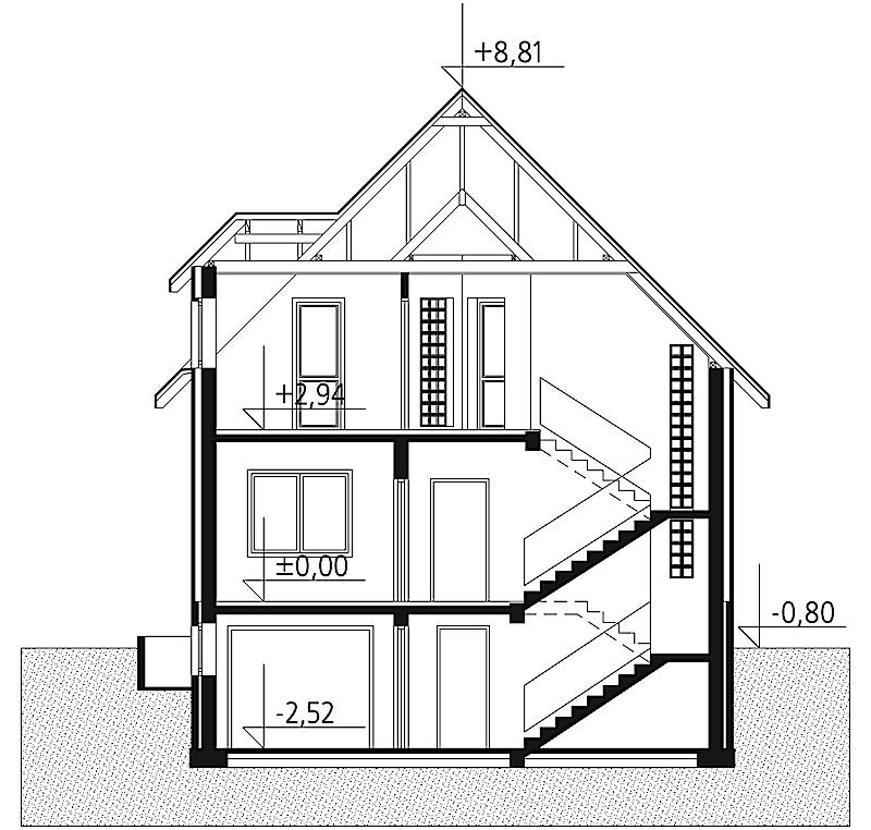 Проект коттеджа Акация - зеркальное отражение (E-10)