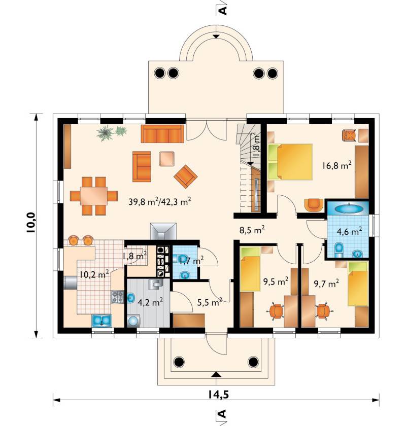 Проект коттеджа Александрия Тура (E-1096)