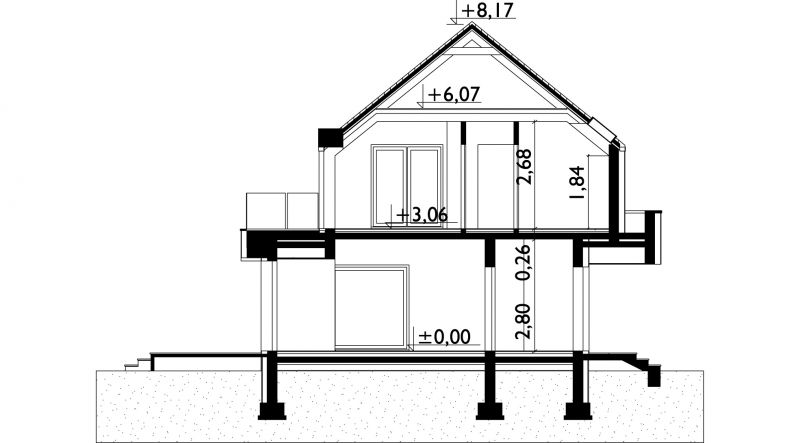 Проект коттеджа Антарес - зеркальное отражение (E-1385)