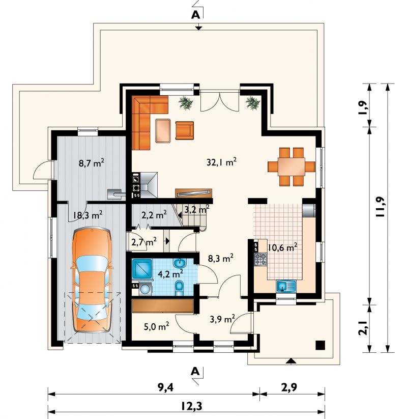 Проект коттеджа Бенон-2 (E-954)