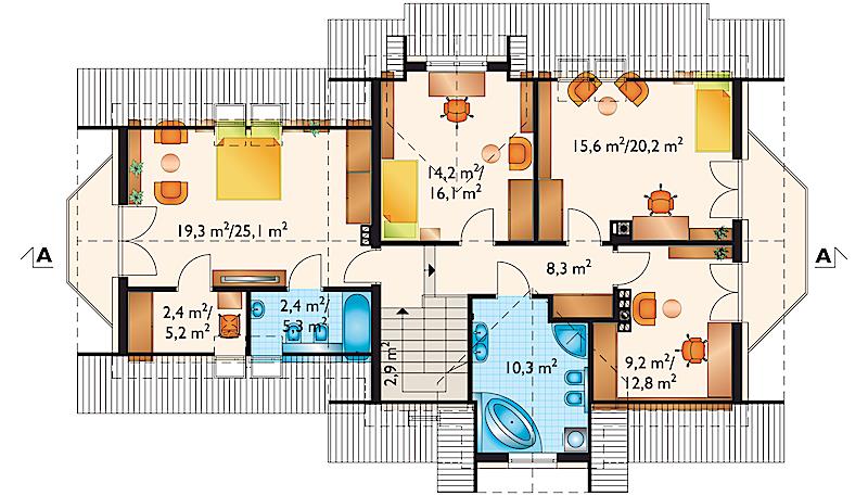 Проект коттеджа Сосна Поло Г2 (E-1003)