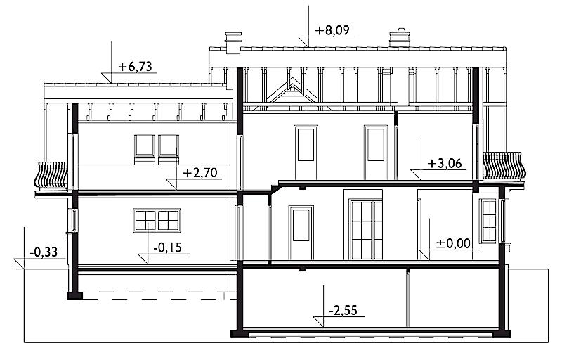 Проект коттеджа Сосна Поло Г2 (E-1003)