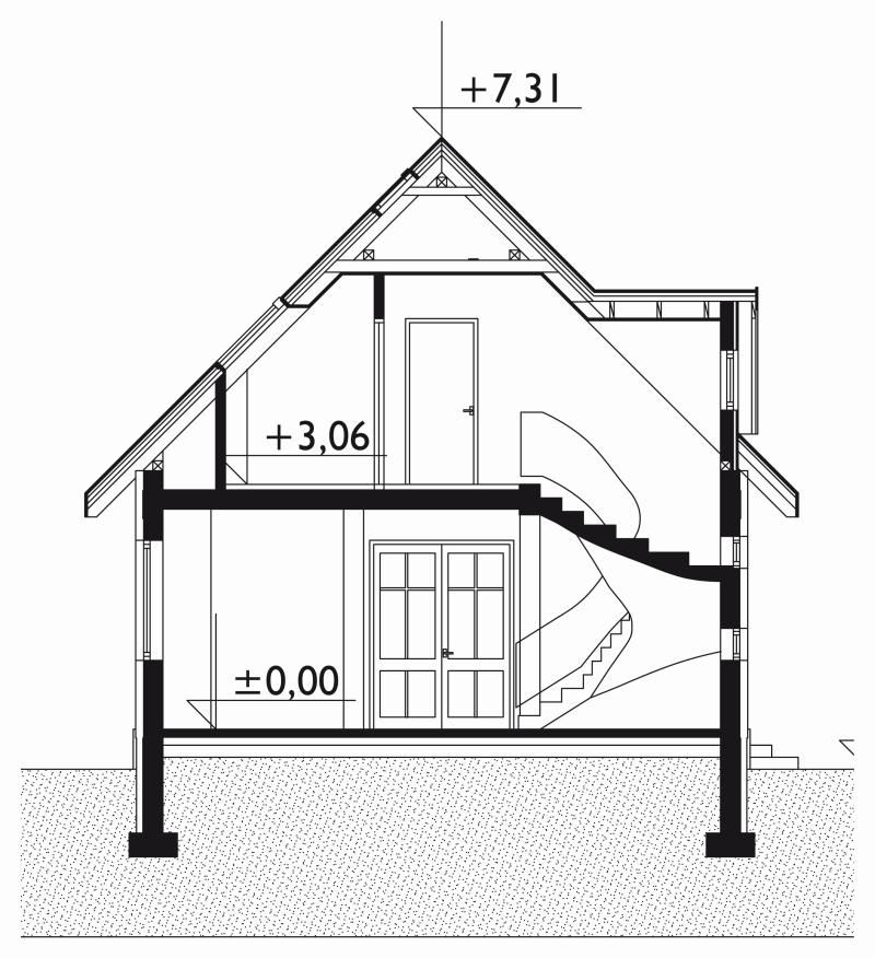 Проект коттеджа Дробина - зеркальное отражение (E-120)