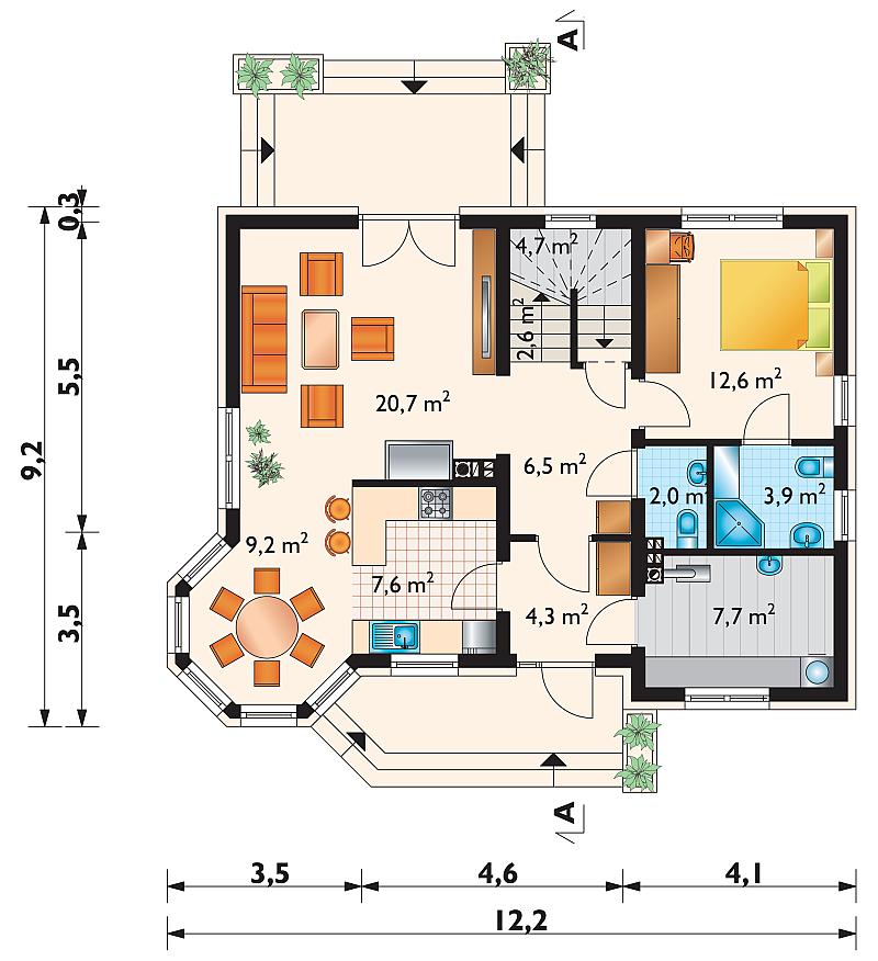 Проект коттеджа Феля Рекс (E-1087)