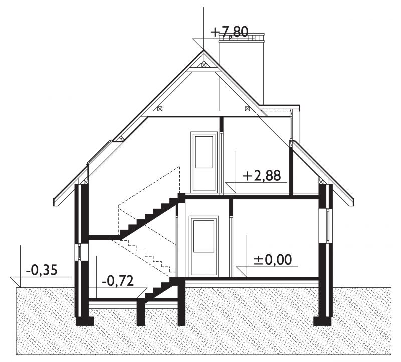 Проект коттеджа Фикус - зеркальное отражение (E-148)