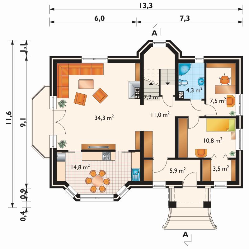 Проект коттеджа Филион Нова (E-953)