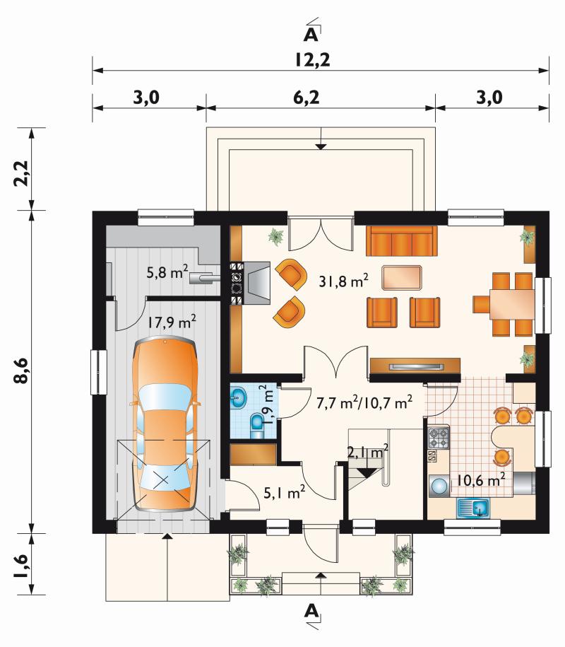 Проект коттеджа Гоздава Пик (E-836)