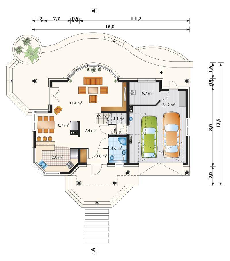 Проект коттеджа Гелиотроп Макс (E-1229)