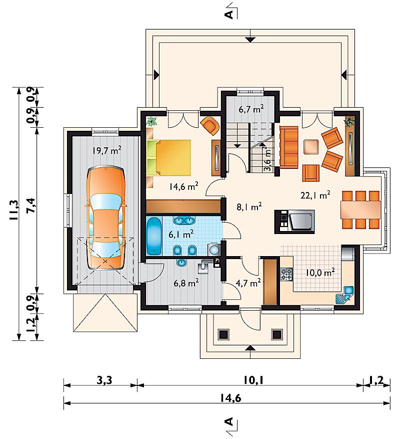 Проект коттеджа Клавдий Люкс (E-1038)