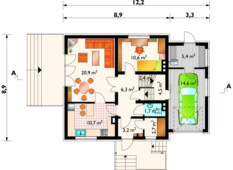 Проект коттеджа Леонардо (E-274)