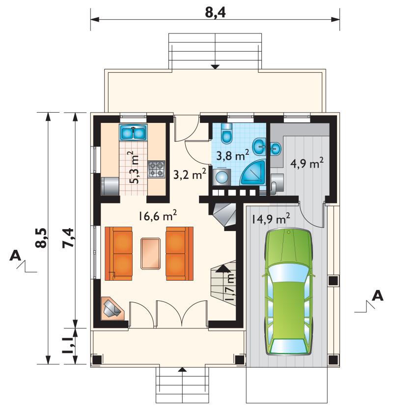 Проект коттеджа Ландыш (E-300)