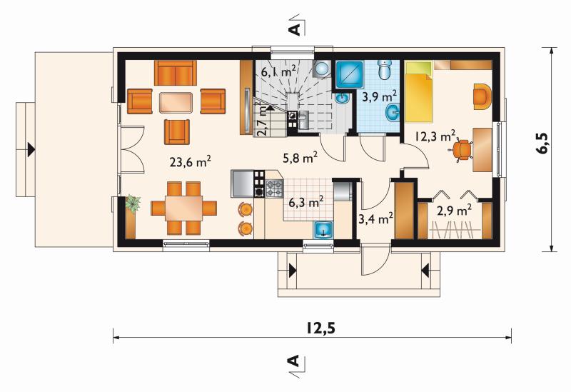 Проект коттеджа Лонгинус Сто (E-1119)