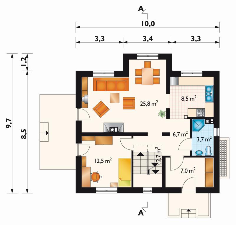 Проект коттеджа Белый парус (E-316)