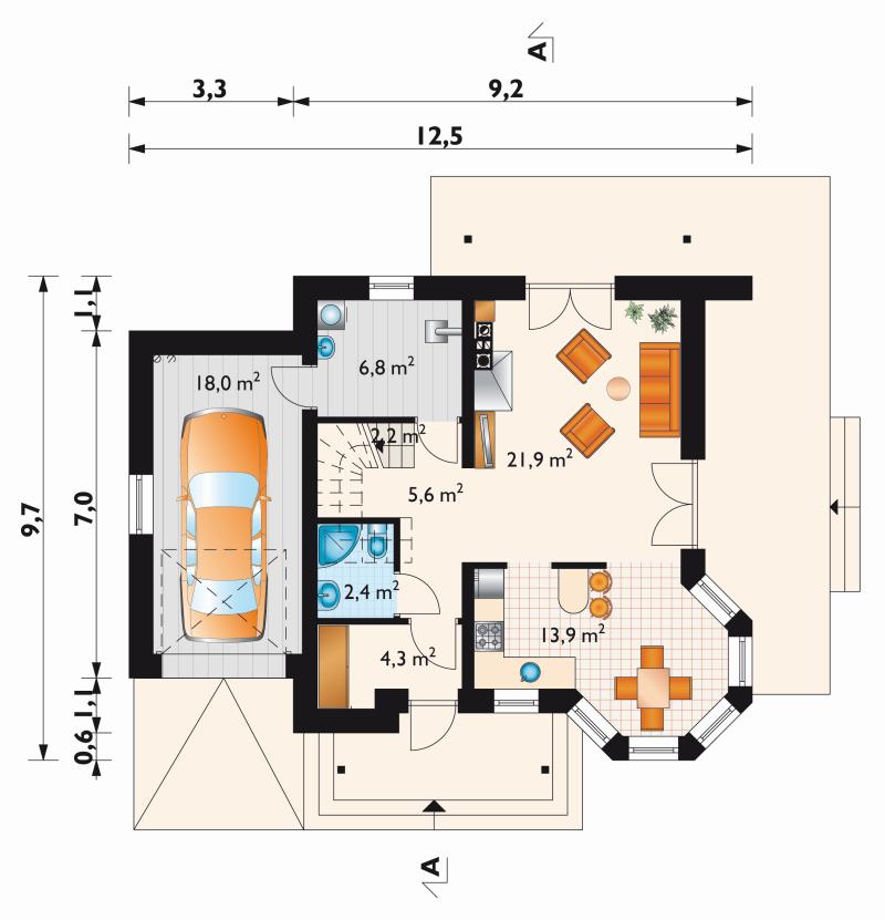 Проект коттеджа Ямайка Бета (E-1028)