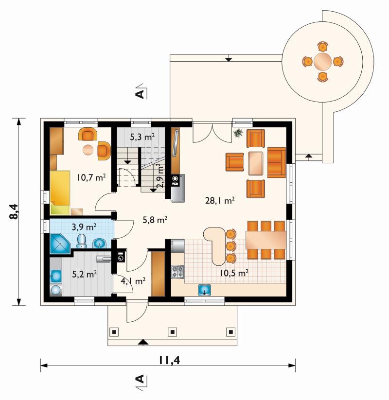 Проект коттеджа Малахит (E-320)