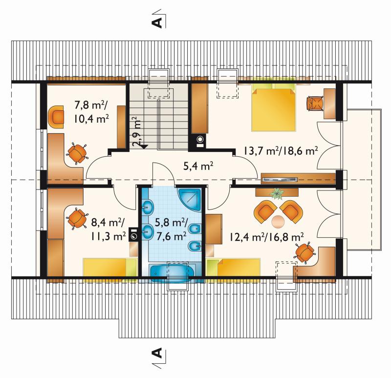 Проект коттеджа Малахит (E-320)