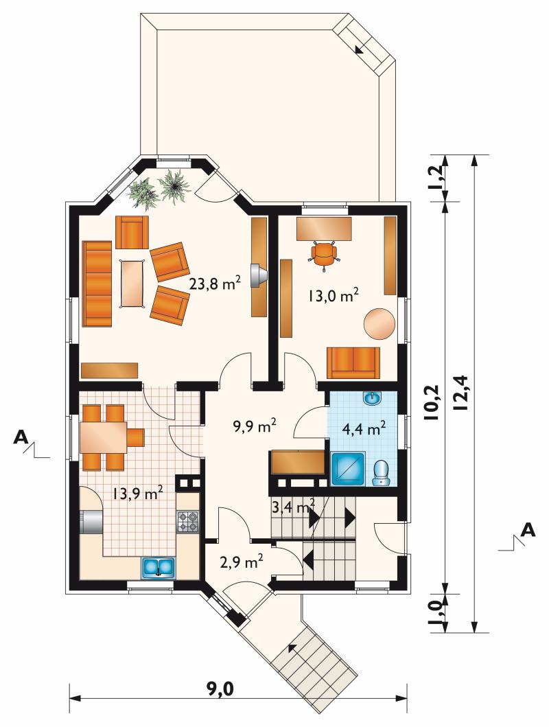 Проект коттеджа Маленькая Маркиза (E-328)