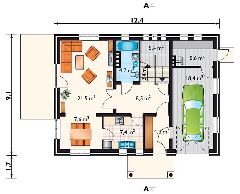 Проект коттеджа Малый Двор (E-329)