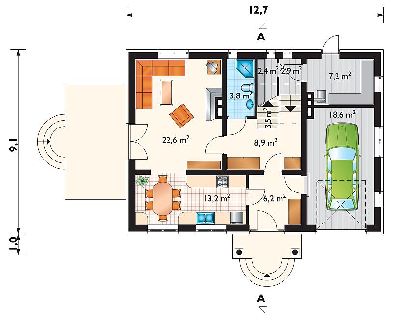Проект коттеджа Новый Двор (E-730)