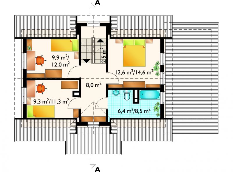 Проект коттеджа Дельфин (E-414)