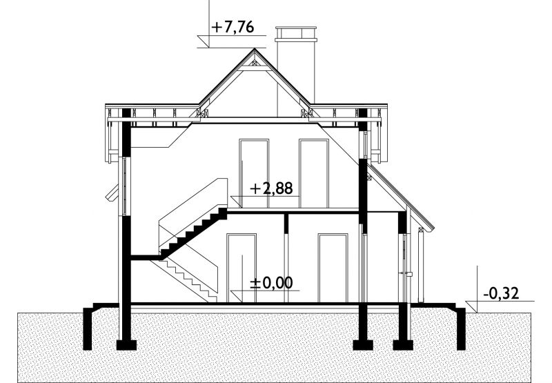 Проект коттеджа Дельфин (E-414)