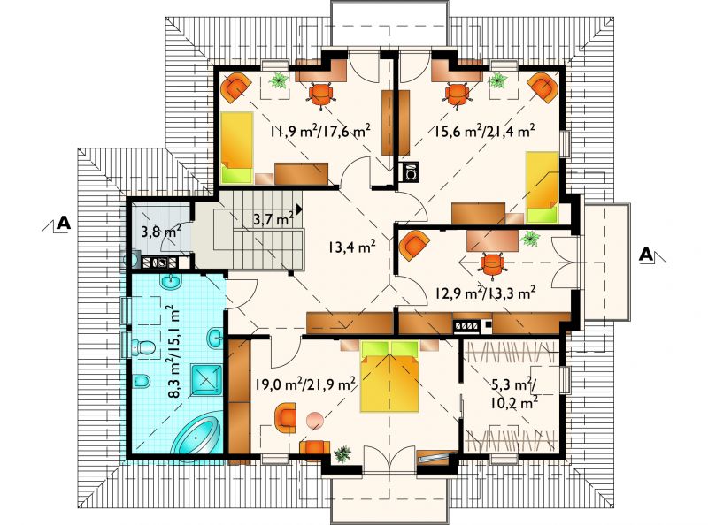 Проект коттеджа Отличник Люкс Г2 (E-934)