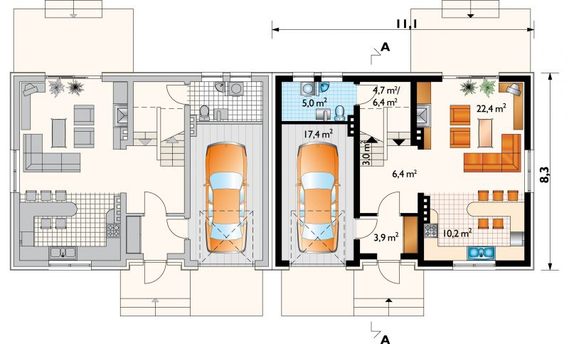 Проект коттеджа Журавль Дуо (E-761)