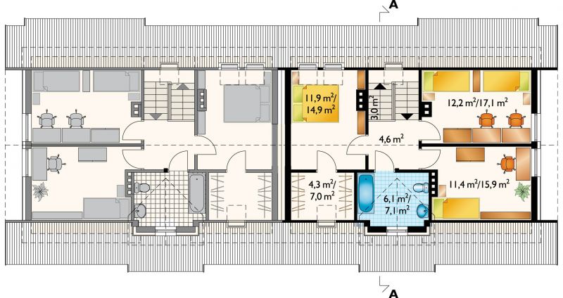 Проект коттеджа Журавль Дуо (E-761)