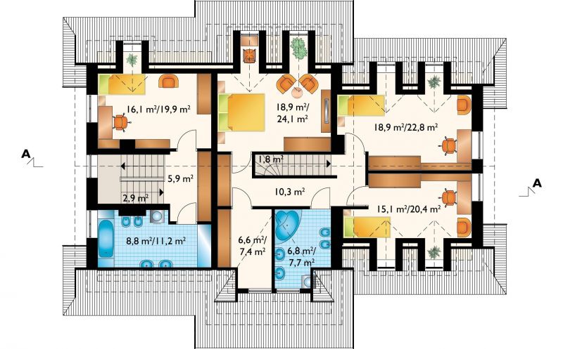 Проект коттеджа Роза (E-432)