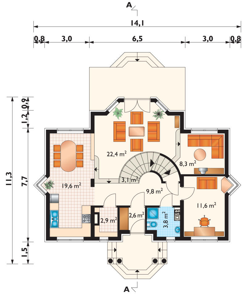 Проект коттеджа Рябчик (E-434)