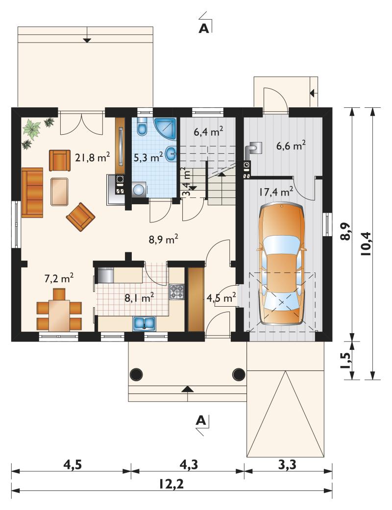 Проект коттеджа Гвоздика Энерго (E-1046)