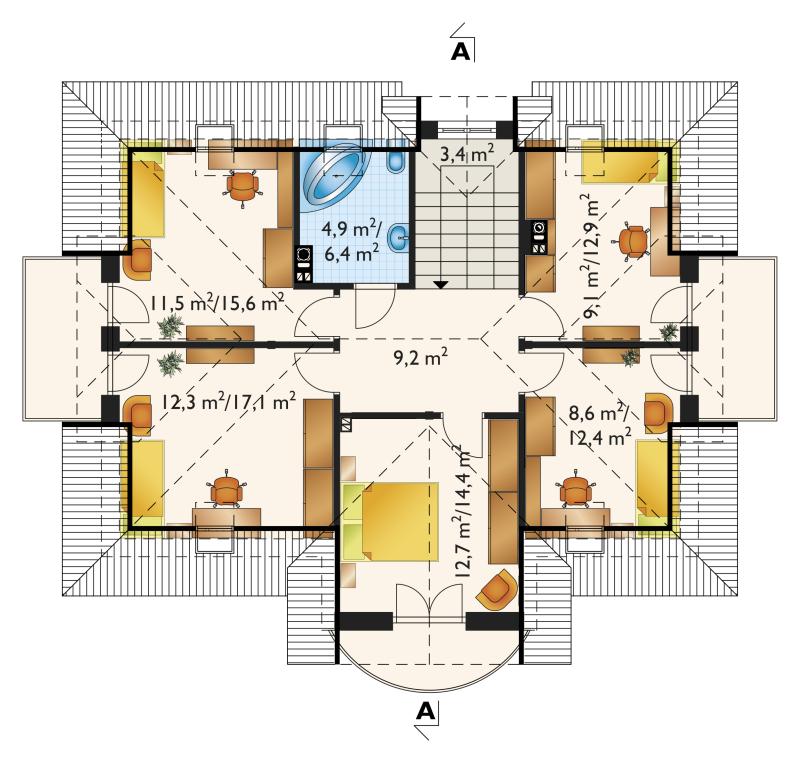 Проект коттеджа Гвоздика Энерго (E-1046)