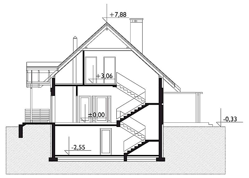 Проект коттеджа Соня - зеркальное отражение (E-683)