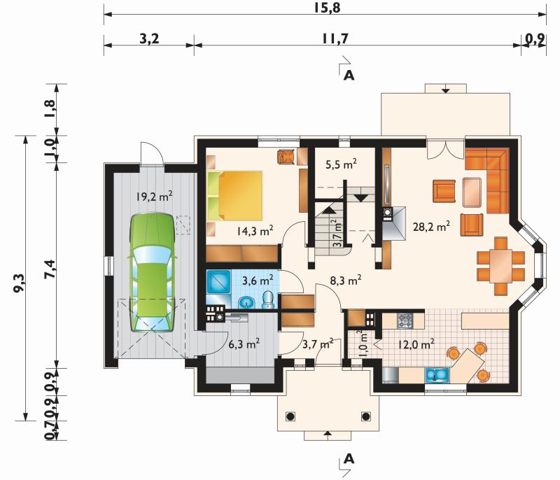 Проект коттеджа Соня Люкс (E-787)