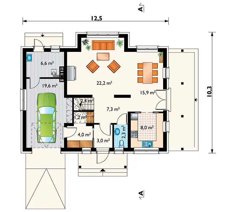 Проект коттеджа Тенор (E-672)