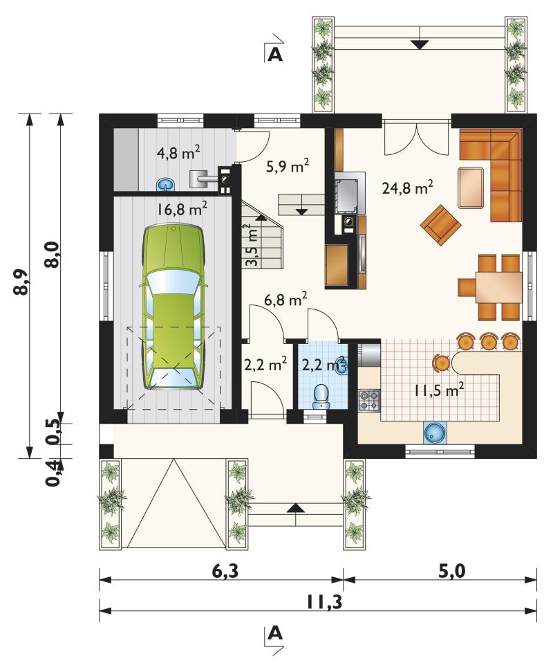 Проект коттеджа Томир Ас (E-947)