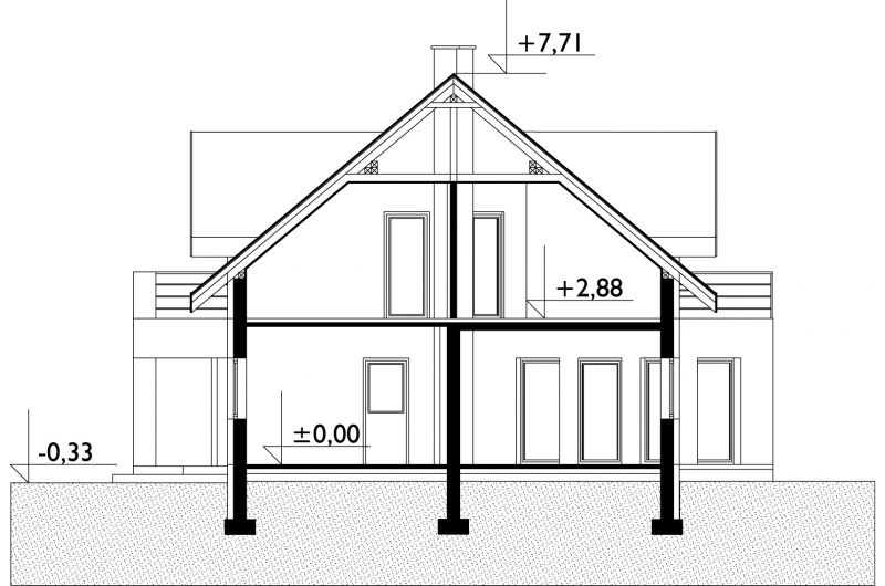 Проект коттеджа Чебурашка (E-520)