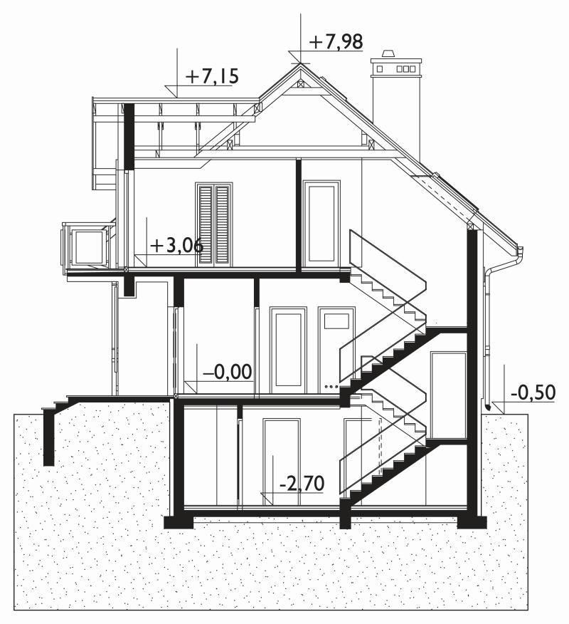 Проект коттеджа Открытка (E-1081)