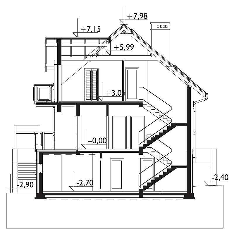 Проект коттеджа Открытка Сток (E-1070)