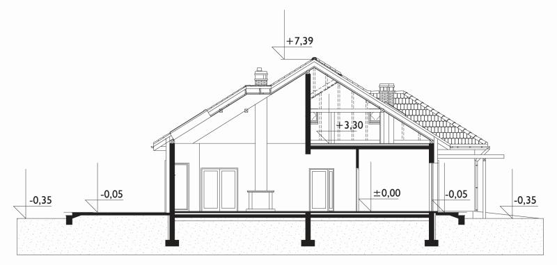 Проект коттеджа Вилла Маринин - зеркальное отражение (E-935)