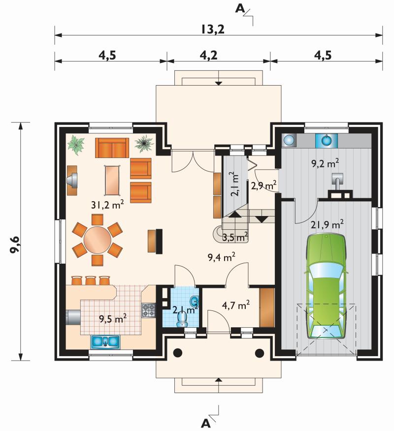 Проект коттеджа Ветерок Люкс (E-853)