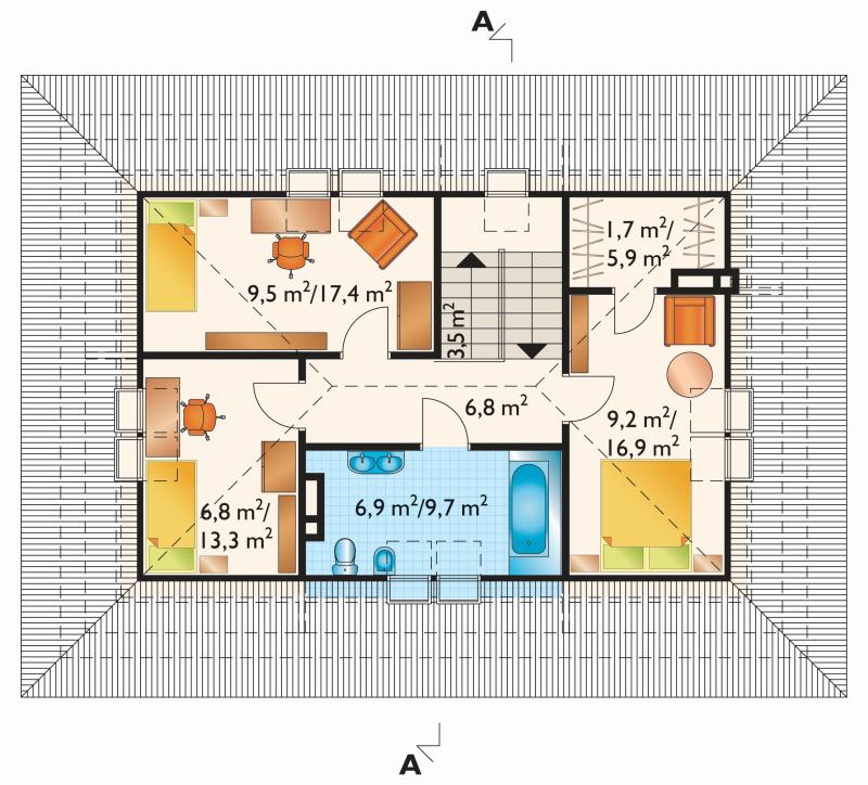 Проект коттеджа Ветерок Люкс (E-853)